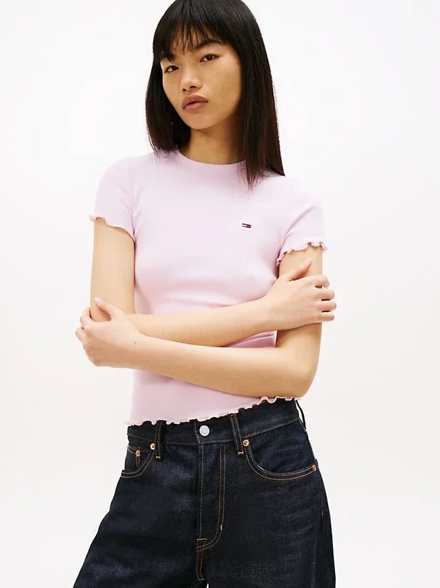 Tommy Jeans Lettuce-Trim T-paita Tommy Jeans Lettuce-Trim T-paita