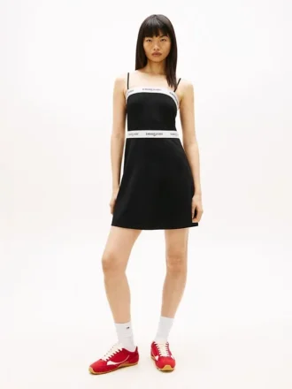 Tommy Jeans Logo Tape Ponte -minimekko
