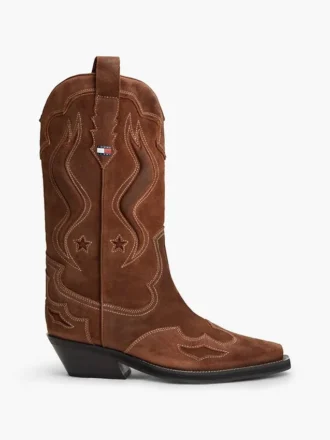 Tommy Jeans -mokkanahkaiset cowboy-saappaat Tommy Jeans -mokkanahkaiset cowboy-saappaat