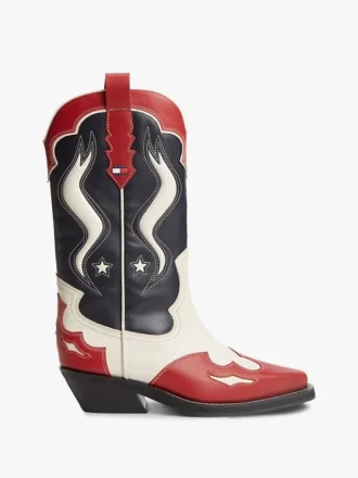 Tommy Jeans -nahkaiset cowboy-saappaat