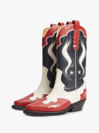 Tommy Jeans -nahkaiset cowboy-saappaat