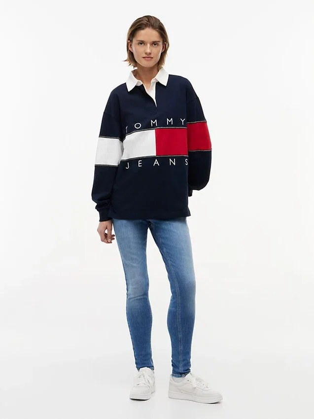 Tommy Jeans Oversized Fit Flag Rugby Tommy Jeans Oversized Fit Flag Rugby