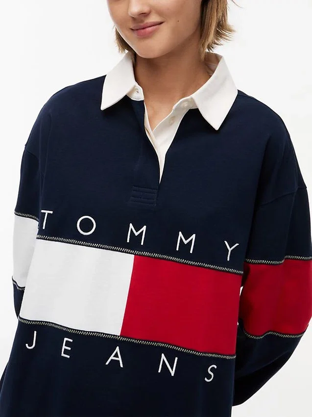 Tommy Jeans Oversized Fit Flag Rugby Tommy Jeans Oversized Fit Flag Rugby