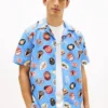 Tommy Jeans -painettu popliini-camp-paita Tommy Jeans -painettu popliini-camp-paita