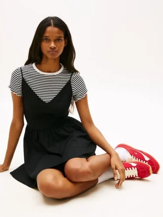 Tommy Jeans -pellavaseos skater-mekko Tommy Jeans -pellavaseos skater-mekko