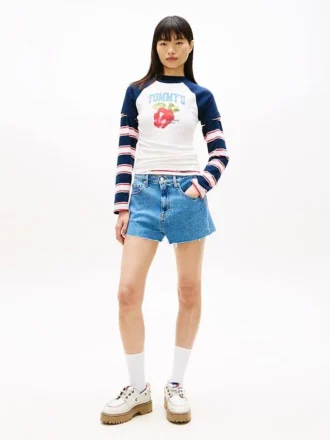 Tommy Jeans Raw Hem -denimshortsit