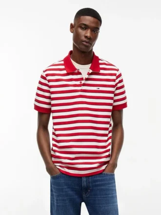 Tommy Jeans Regular Fit -raidallinen poolopaita