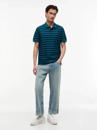 Tommy Jeans Regular Fit -raidallinen poolopaita