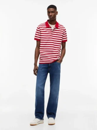 Tommy Jeans Regular Fit -raidallinen poolopaita