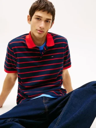 Tommy Jeans Regular Fit -raidallinen poolopaita