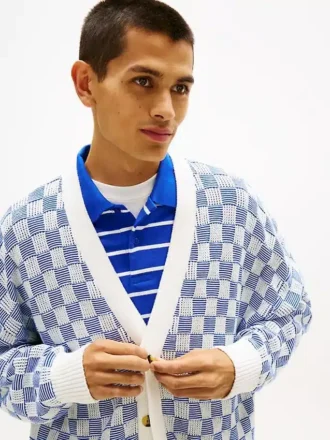 Tommy Jeans Relaxed Fit Check -neuletakki
