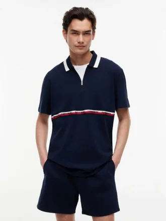 Tommy Jeans Relaxed Quarter-Zip Polo