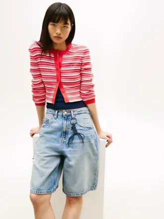 Tommy Jeans Slim Fit -raidallinen neuletakki