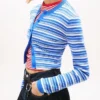 Tommy Jeans Slim Fit -raidallinen neuletakki Tommy Jeans Slim Fit -raidallinen neuletakki