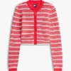 Tommy Jeans Slim Fit -raidallinen neuletakki Tommy Jeans Slim Fit -raidallinen neuletakki