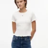Tommy Jeans Slim Fit Shirred T-paita Tommy Jeans Slim Fit Shirred T-paita