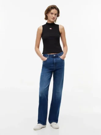 Tommy Jeans Slim Fit -tankkitoppi, korkea kaulus