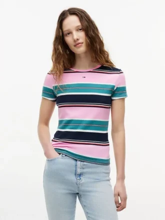 Tommy Jeans Slim Stretch Ribbed T-paita