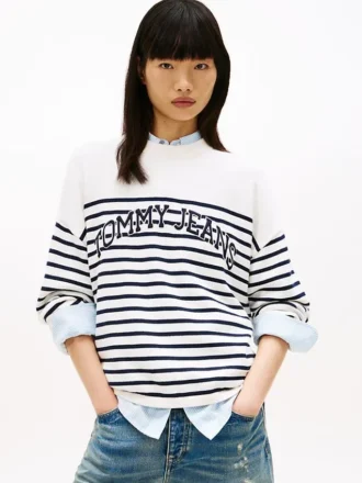 Tommy Jeans Varsity Logo Stripe -villapaita