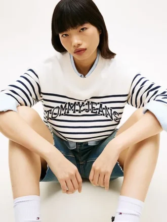 Tommy Jeans Varsity Logo Stripe -villapaita
