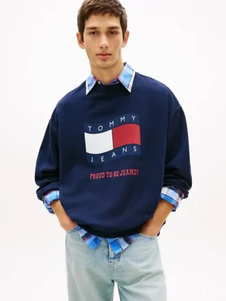 Tommy Jeans Wavy Flag Logo -huppari