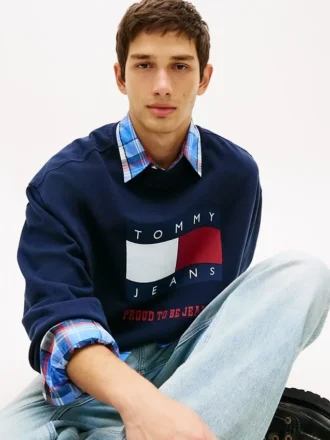 Tommy Jeans Wavy Flag Logo -huppari
