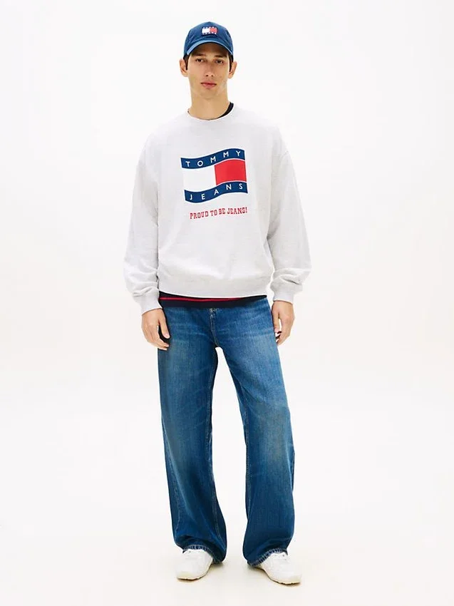 Tommy Jeans Wavy Flag Logo -huppari Tommy Jeans Wavy Flag Logo -huppari