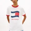 Tommy Jeans Wavy Flag Ringer -T-paita Tommy Jeans Wavy Flag Ringer -T-paita
