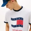 Tommy Jeans Wavy Flag Ringer T-paita