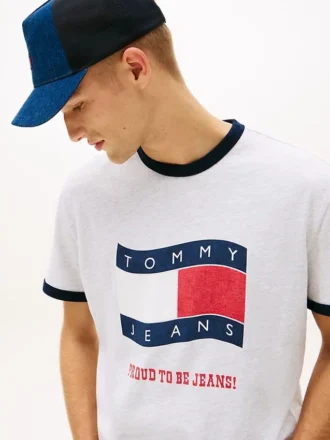 Tommy Jeans Wavy Flag Ringer T-paita