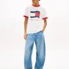 Tommy Jeans Wavy Flag Ringer -T-paita Tommy Jeans Wavy Flag Ringer -T-paita