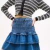 Tommy Jeansin kerroksellinen chambray-minihame Tommy Jeansin kerroksellinen chambray-minihame