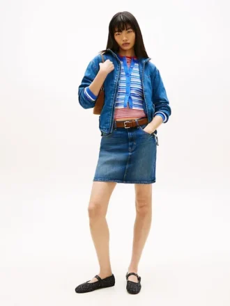 Tommy Jeansin korkeavyötäröinen denim-minihame
