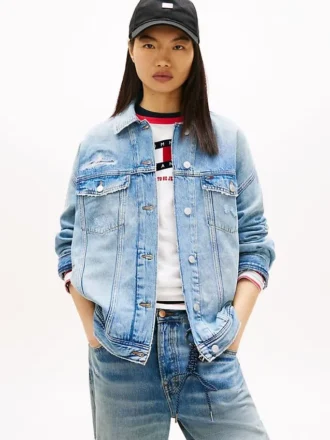 Tommy Jeansin kulunut denimtakki Tommy Jeansin kulunut denimtakki