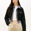 Tommy Jeansin lyhyt denim-vetoketjujakku Tommy Jeansin lyhyt denim-vetoketjujakku