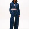 Tommy Jeansin lyhyt denim-vetoketjujakku Tommy Jeansin lyhyt denim-vetoketjujakku