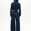 Tommy Jeansin lyhyt denim-vetoketjujakku Tommy Jeansin lyhyt denim-vetoketjujakku