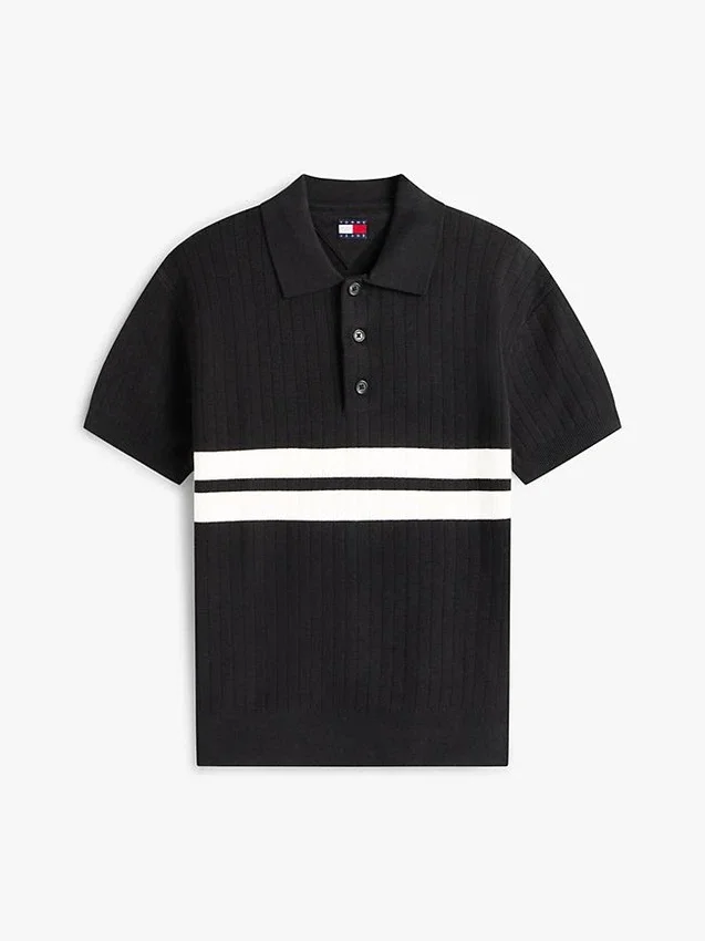 Tommy Jeansin lyhythihainen neulepolo Tommy Jeansin lyhythihainen neulepolo