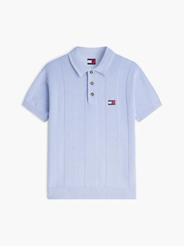 Tommy Jeansin lyhythihainen neulepolo Tommy Jeansin lyhythihainen neulepolo