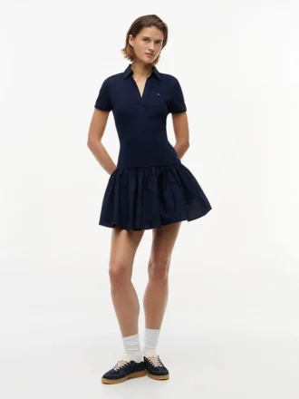 Tommy Jeansin Mixed-Media Polo -minimekko