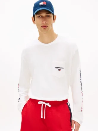 Tommy Jeansin pitkähihainen LA Logo -T-paita