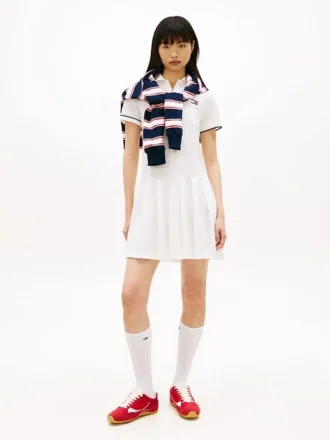 Tommy Jeansin pliseerattu polo-minimekko