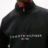 Tommy-logolla varustettu neljännesvetoketjullinen collegepaita Tommy-logolla varustettu neljännesvetoketjullinen collegepaita
