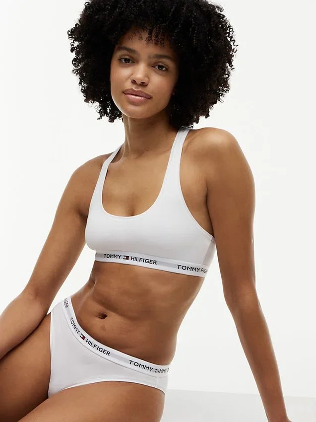 Tommy-logolla varustettu vuoriton bralette Tommy-logolla varustettu vuoriton bralette