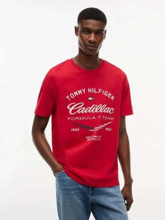 Tommy x Cadillac F1® Team Retro Chevron -T-paita