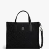 Topstitch Monogram Nylon Mini Tote Bag Topstitch Monogram Nylon Mini Tote Bag
