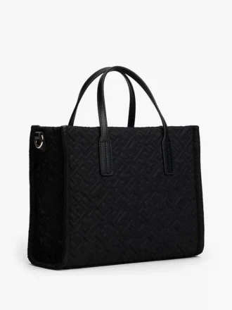Topstitch Monogram Nylon Mini Tote Bag