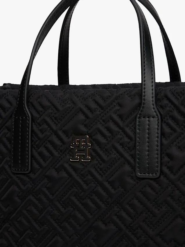 Topstitch Monogram Nylon Mini Tote Bag Topstitch Monogram Nylon Mini Tote Bag
