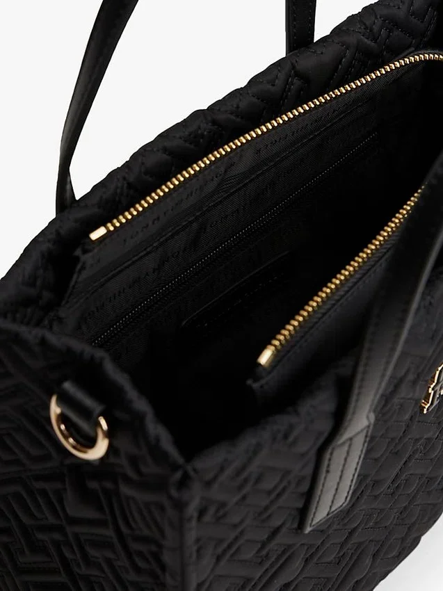 Topstitch Monogram Nylon Mini Tote Bag Topstitch Monogram Nylon Mini Tote Bag