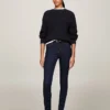 Tummanpesuinen, keskikorkea vyötäröinen skinny-farku